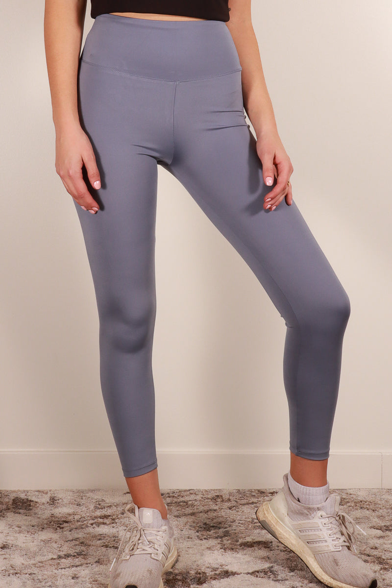 3 piece Wide Band Waist Sport Leggings CHAMBRAY S M L 2 2 2