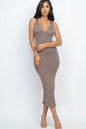 Split Neck Tank Midi Dress - Wholesale Capella Apparel