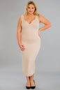 Plus Size Split Neck Tank Midi Dress - Wholesale Capella Apparel