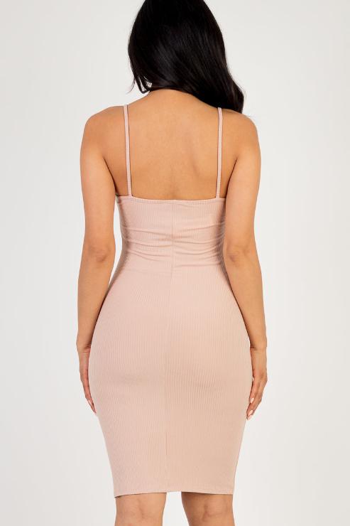 Ribbed Cami Soft Bodycon Dress - Capella Apparel