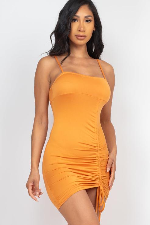 Ruched Drawstring Mini Dress - Wholesale Capella Apparel