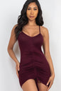 Adjustable Ruched Front Mini Dress - Wholesale Capella Apparel