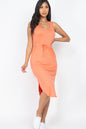 [$3/piece] DRAWSTRING SLEEVELESS MIDI DRESS