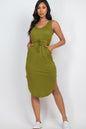 [$3/piece] DRAWSTRING SLEEVELESS MIDI DRESS