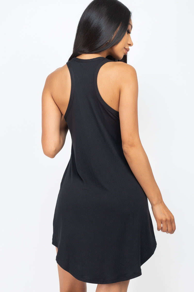 Racer Back Tunic Tank Mini Dress - Capella Apparel Wholesale