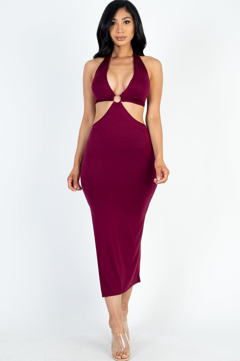 burgundy thigh split dress Charming Burgundy Spaghetti-Strap A-Line Evening Dress with Thigh Split and Pockets ED0113