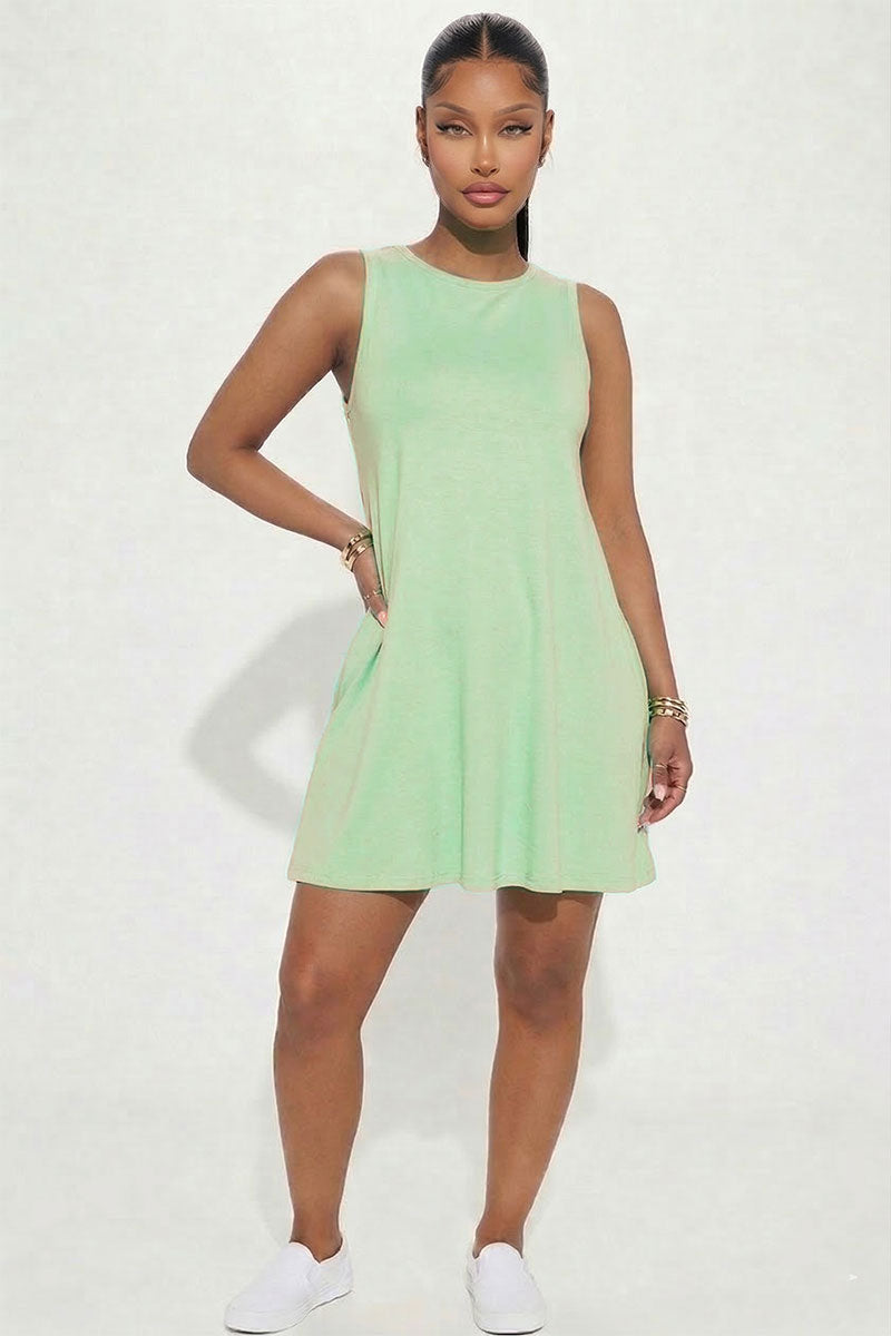 [$4/piece] Comfy Sleeveless Flare Mini Dress