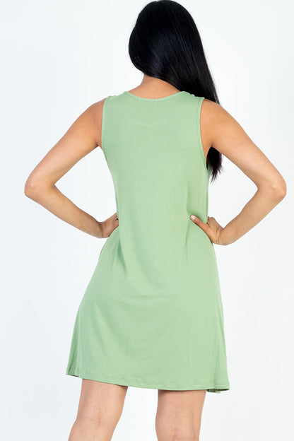 Comfy Sleeveless Flare Mini Dress - Capella Apparel