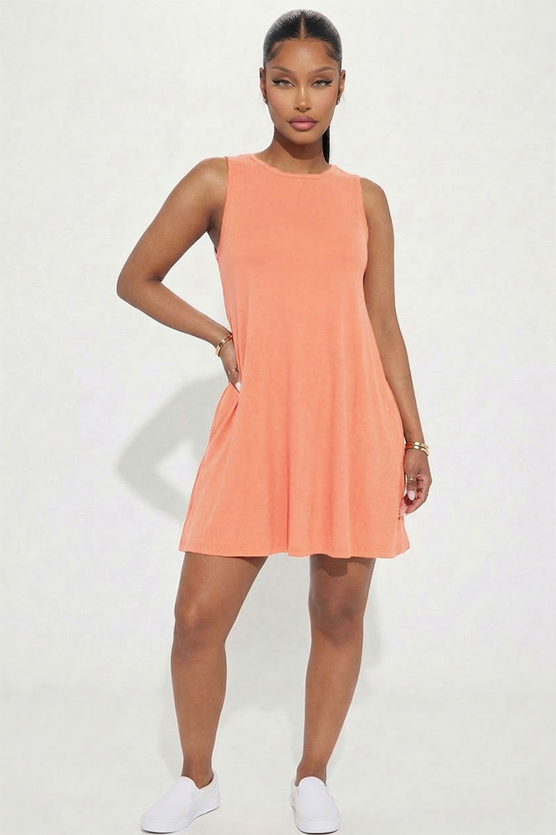 [$4/piece] Comfy Sleeveless Flare Mini Dress
