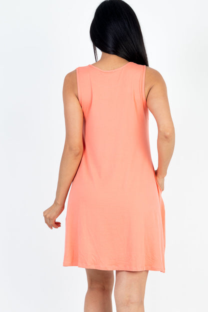 Comfy Sleeveless Flare Mini Dress - Capella Apparel