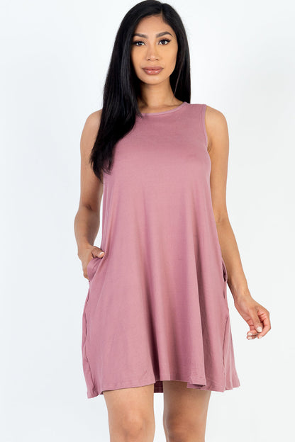 Comfy Sleeveless Flare Mini Dress - Capella Apparel