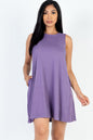 Comfy Sleeveless Flare Mini Dress - Capella Apparel