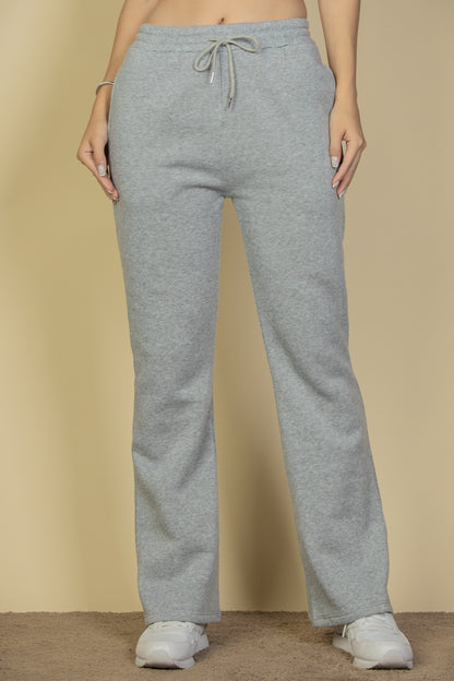 [$5/piece] Drawstring Waist Slant Pocket Sweatpants