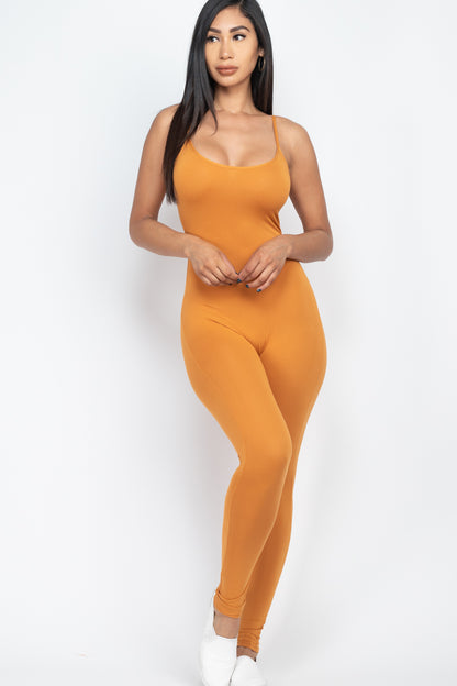 [$3/piece] Solid Bodycon Cami Jumpsuit