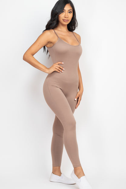 [$3/piece] Solid Bodycon Cami Jumpsuit