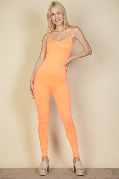 [$3/piece] Solid Bodycon Cami Jumpsuit