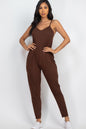 [$3/piece] Solid Spaghetti Strap Elastic Waist Jumpsuit