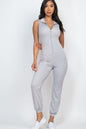 Sleeveless Zip Front Jumpsuit - Capella Apparel Wholesale