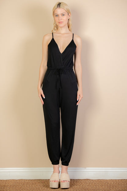 [$3/piece] Sleeveless Tie Waist Jumpsuit