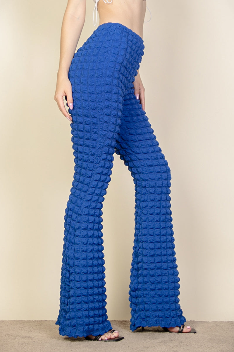 Bubble Fabric Flare Pants - Capella Apparel