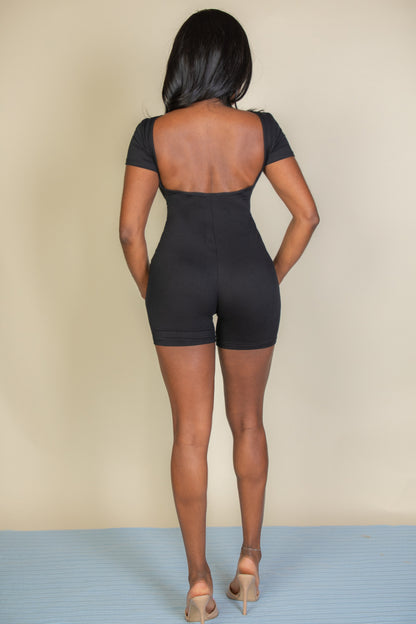 [$3/piece] Open Back Short Sleeve Romper