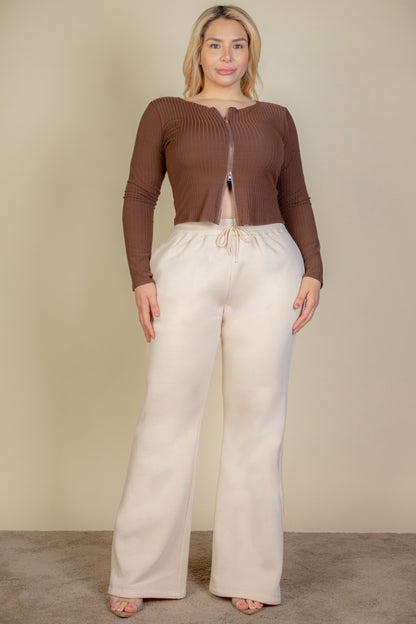 [$6.75/piece] Plus Size Drawstring Waist Slant Pocket Sweatpants