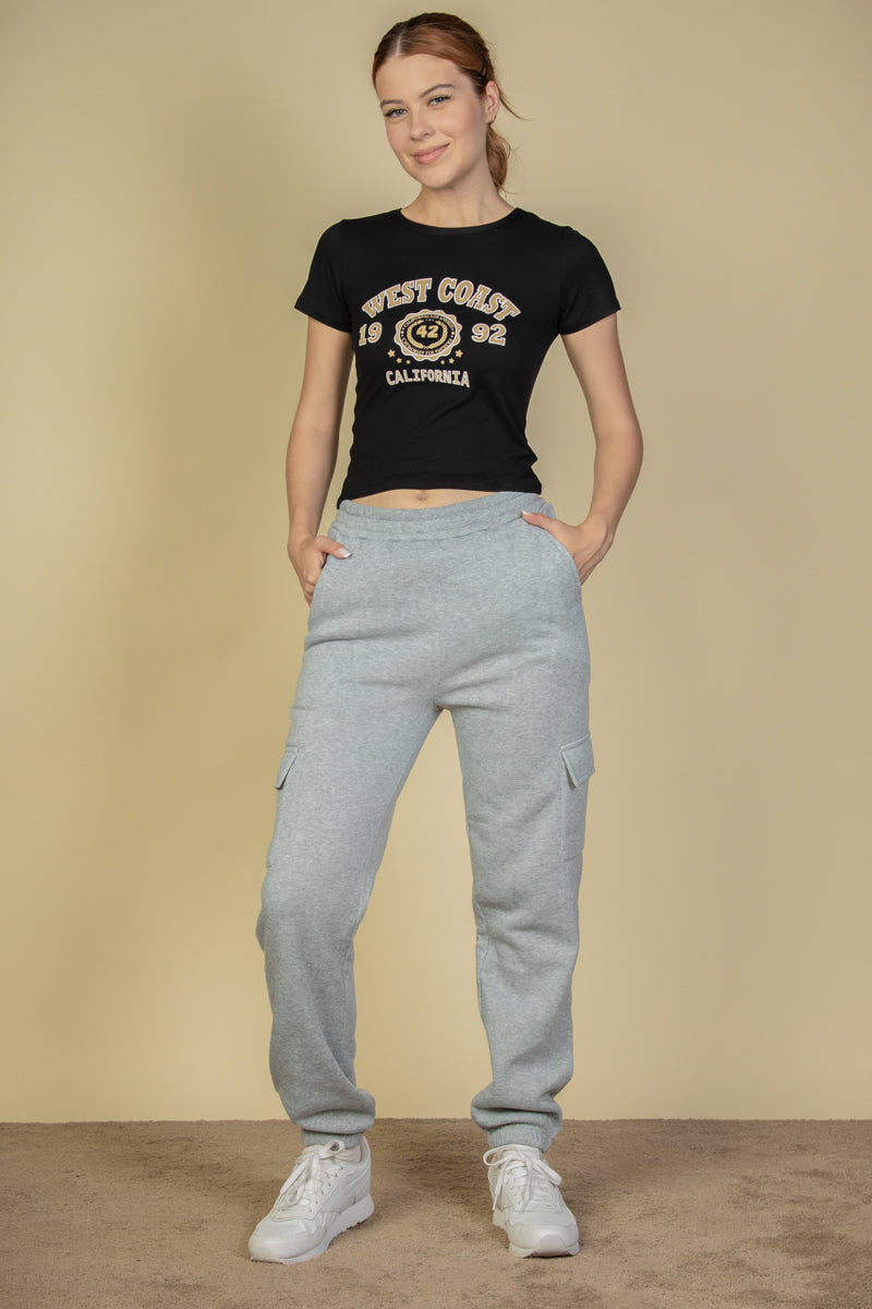 [$5/piece] Side Pocket Drawstring Waist Sweatpants