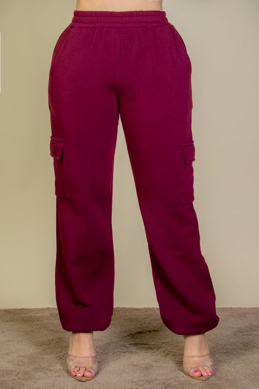 [$6.75/piece] Plus Size Side Pocket Drawstring Waist Sweatpants