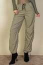 Drawstring Waist Parachute Pants - Capella Apparel