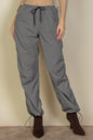 Drawstring Waist Parachute Pants - Capella Apparel