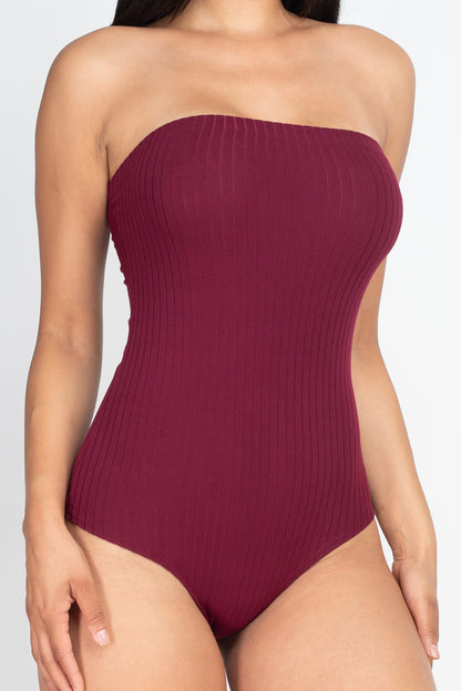 [$2/piece] Tube Top Ribbed Bodysuit