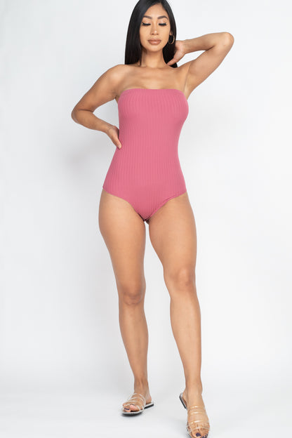 [$2/piece] Tube Top Ribbed Bodysuit