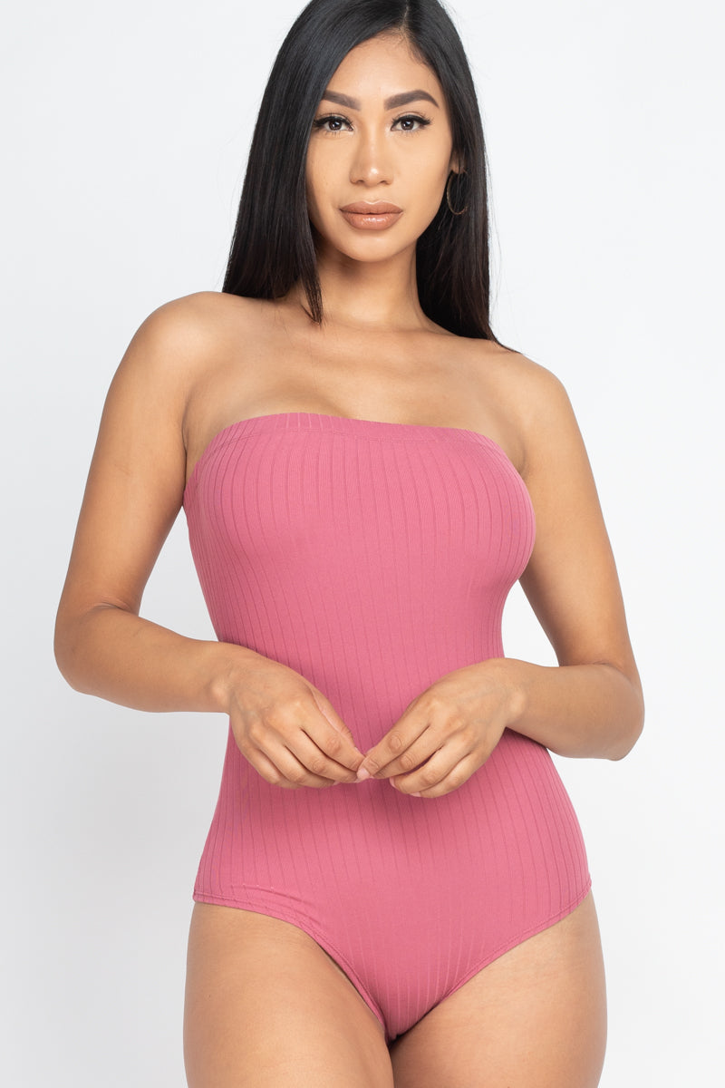 [$2/piece] Tube Top Ribbed Bodysuit