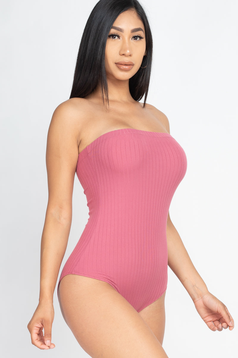 [$2/piece] Tube Top Ribbed Bodysuit