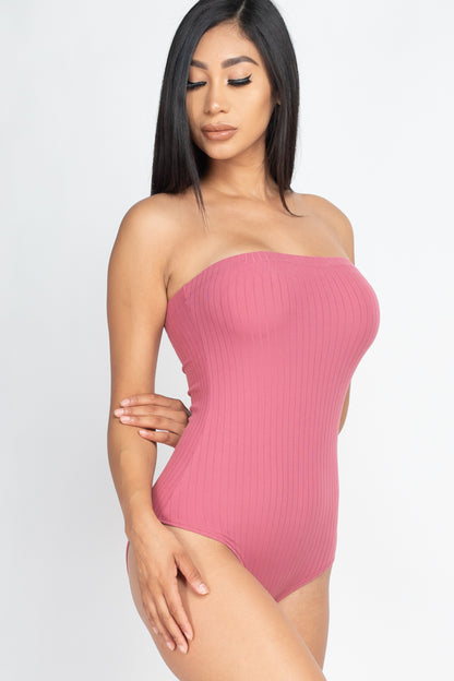 [$2/piece] Tube Top Ribbed Bodysuit