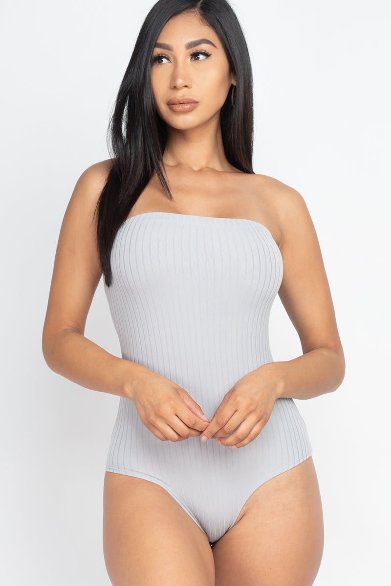 [$2/piece] Tube Top Ribbed Bodysuit