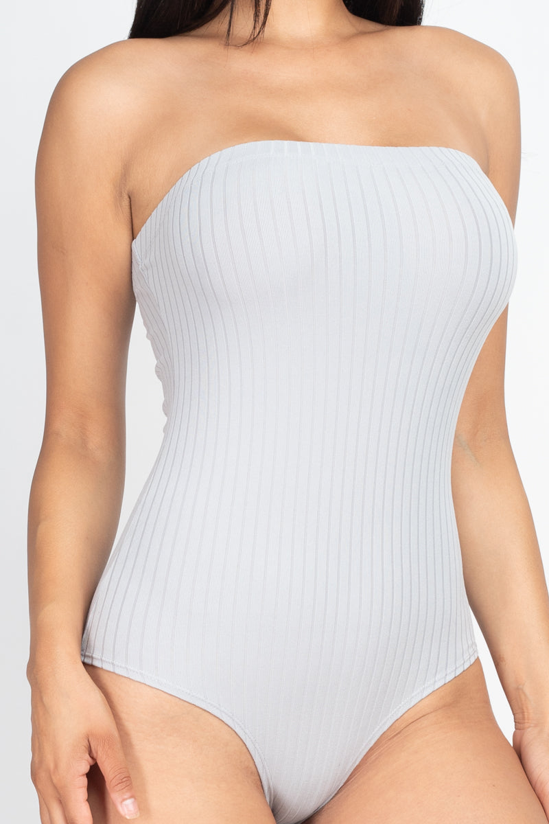 [$2/piece] Tube Top Ribbed Bodysuit