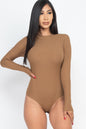 [$3/piece] Ribbed Long Sleeve Mock Neck Bodysuit