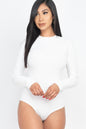 [$3/piece] Ribbed Long Sleeve Mock Neck Bodysuit