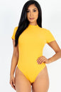 Ribbed Short Sleeve Bodysuit - Capella Apparel