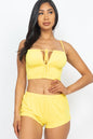 Camisole Tied Crop Top & Shorts Set - Wholesale Capella Apparel