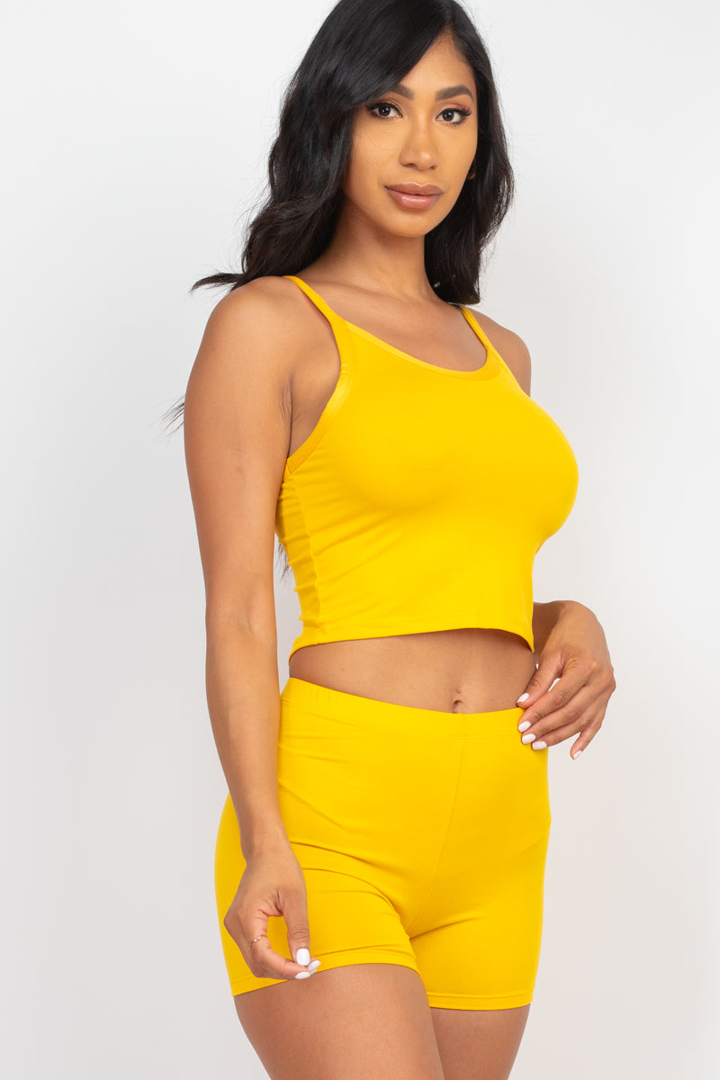 [$3/piece] Split Back Cami Top & Shorts Set