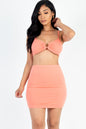 O-ring Crop Top & Mini Skirt Set - Capella Apparel