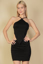 [$3/piece] Backless V-hem Halter Top & Mini Skirt Set