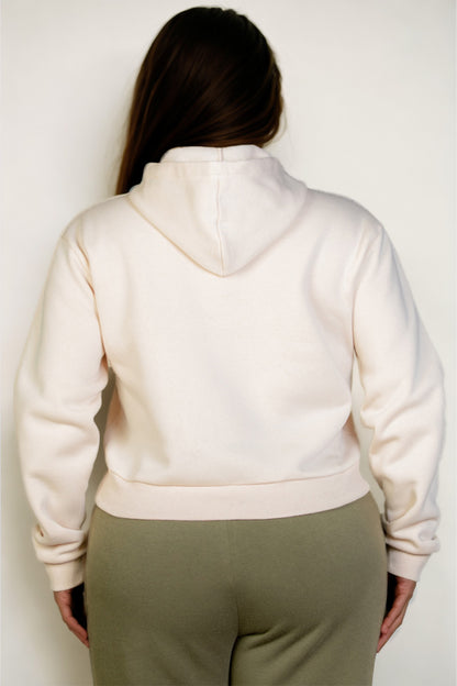 [$5.5/piece] Plus Size Graphic Drop Shoulder Pull Over Hoodie