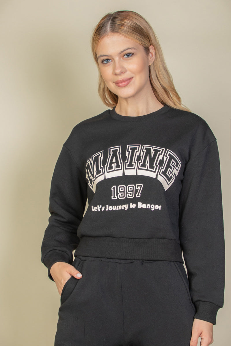 [$4/piece] Graphic Drop Shoulder Sweatshirt