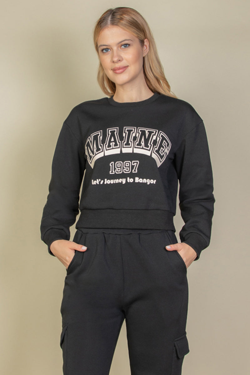 [$4/piece] Graphic Drop Shoulder Sweatshirt