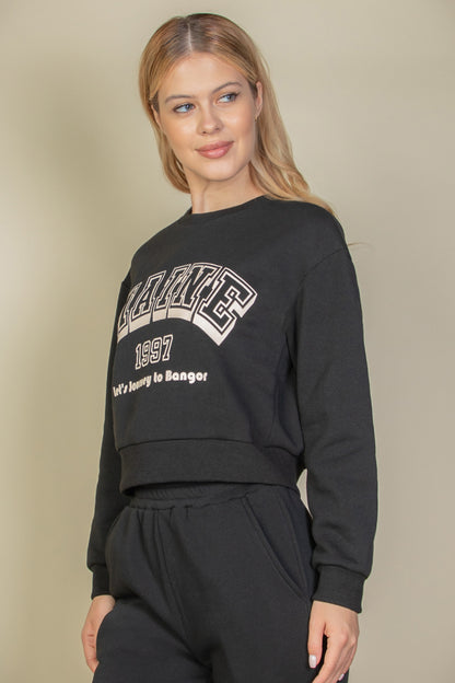 [$4/piece] Graphic Drop Shoulder Sweatshirt