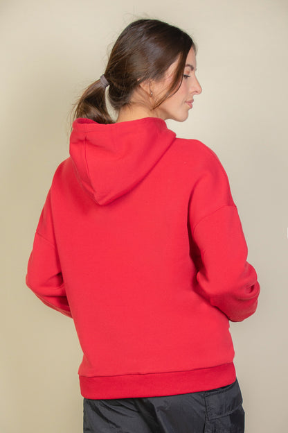 [$5/piece] Graphic Kangaroo Pocket Drawstring Hoodie