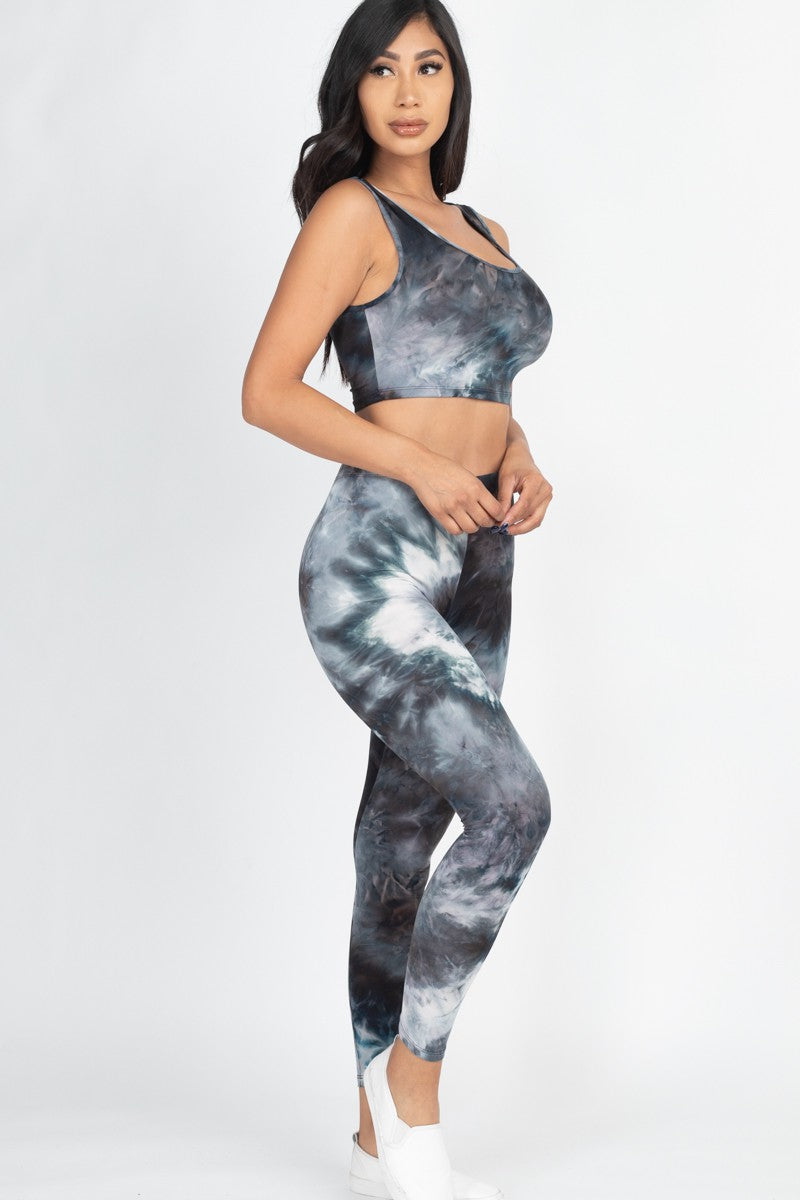 [$5/piece] Tie-Dye Crop Top & Leggings Set